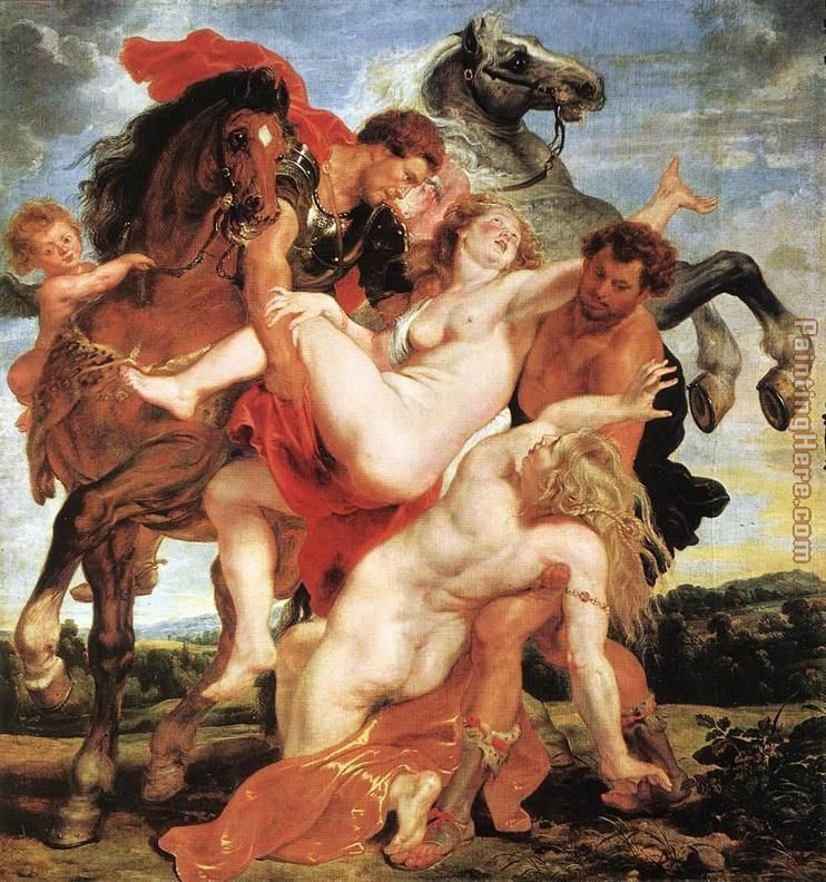Rape of the Daughters of Leucippus painting - Peter Paul Rubens Rape of the Daughters of Leucippus art painting